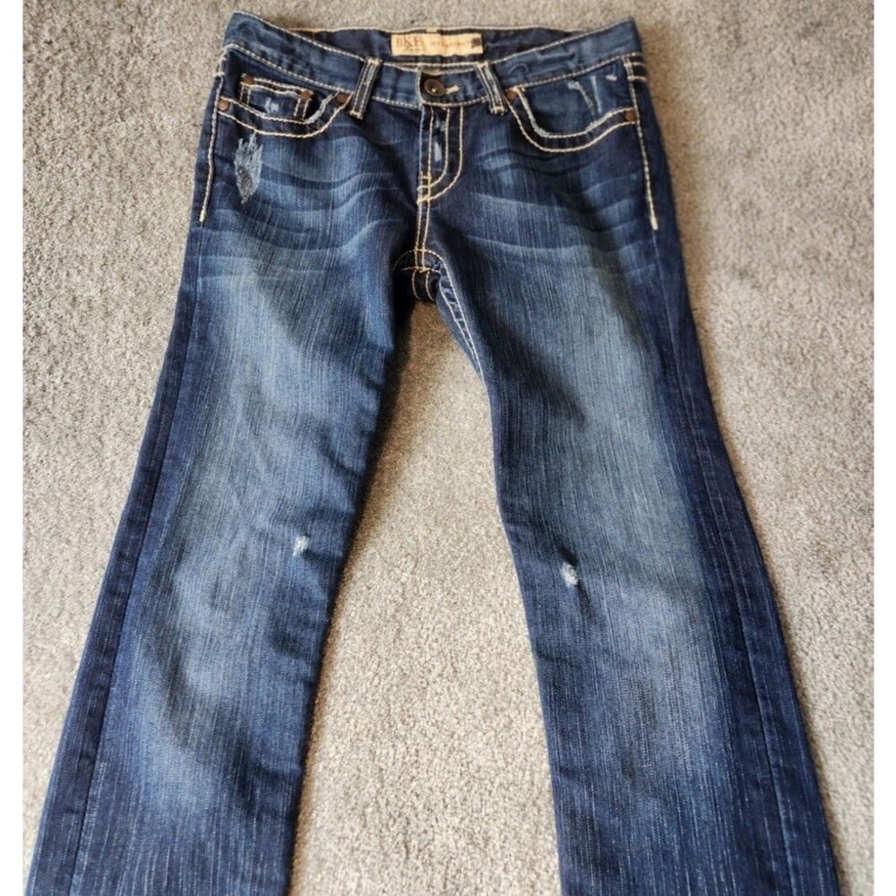 BKE MYA Skinny Stretch Denim Jeans Womens Size 28 X 33.5 Dark Wash Low Rise